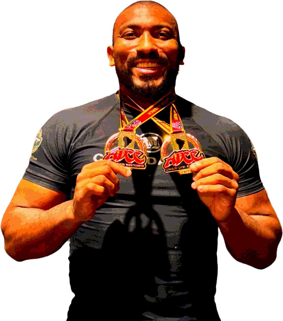 Ilustração do Pedro Bombom com as medalhas